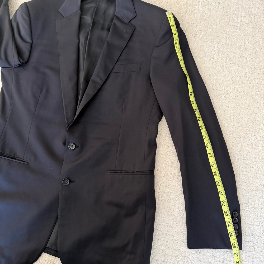Ralph Lauren Men's Navy Wool Suit Jacket Blazer Size 42L Drop 7 Made in Italy - Picture 10 of 16